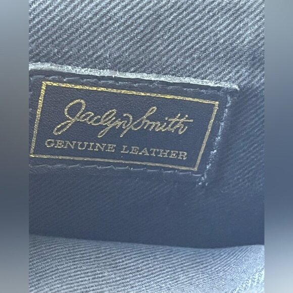 JACLYN SMITH WOMEN SHOULDER CROSSBODY HANDBAG GENUINE LEATHER SMALL BLACK - Picture 5 of 15